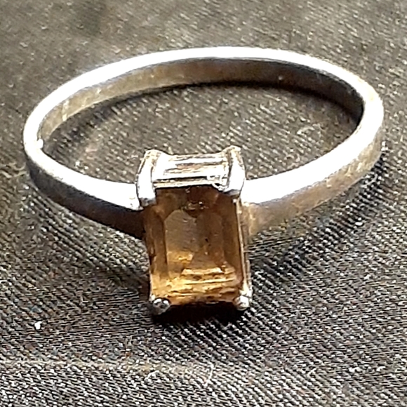💍Smoky Topaz & Sterling Silver Ring, Size 8💍